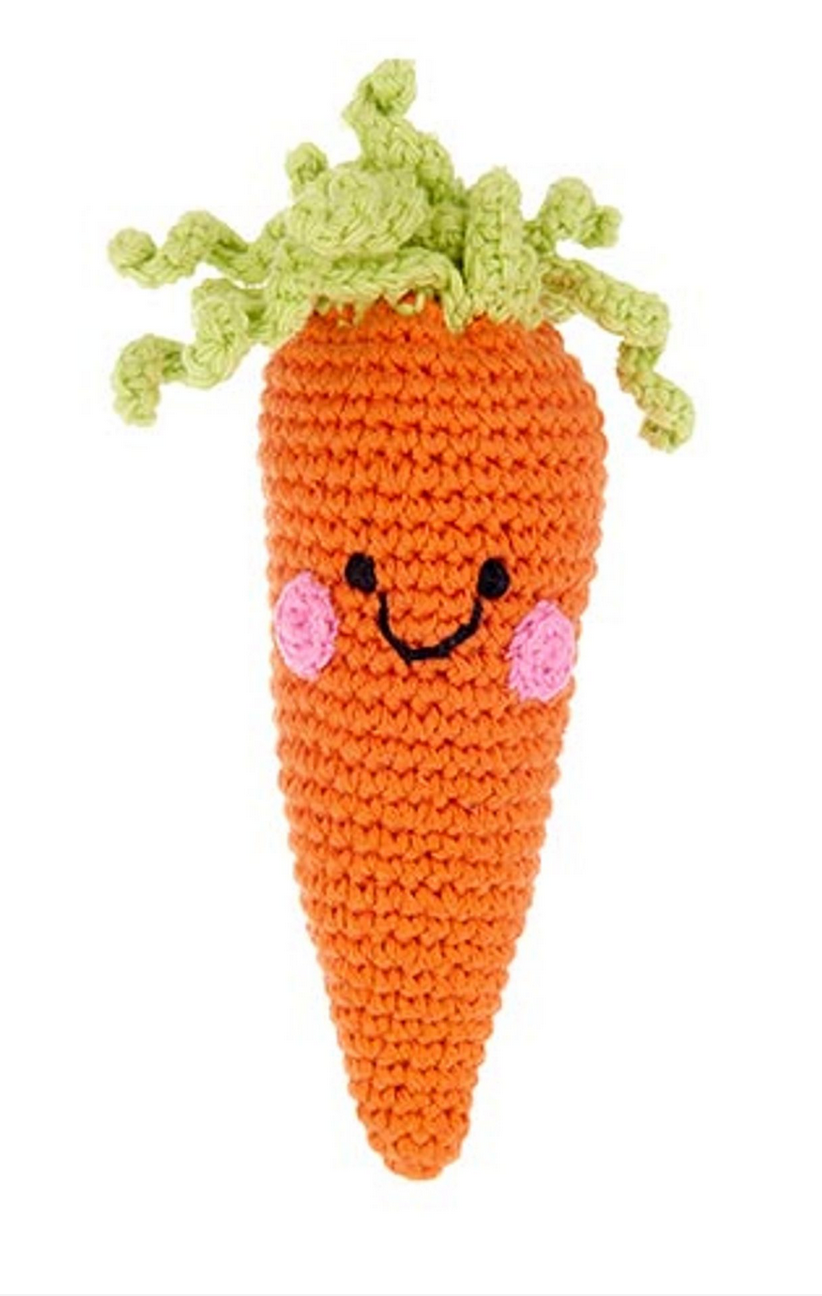 Pebble Friendly Carrot Rattle