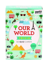 Load image into Gallery viewer, Petit Collage Trivia Card ­ - Our World
