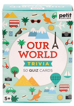 Load image into Gallery viewer, Petit Collage Trivia Card ­ - Our World
