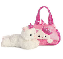 Load image into Gallery viewer, Fancy Pals White Princess Cat in a Kitty Bag
