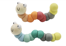 Load image into Gallery viewer, Kaper Kids Wooden Worm Pastel Greens
