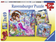 Load image into Gallery viewer, Ravensburger 3 X 49 Piece Charming Mermaids Puzzle
