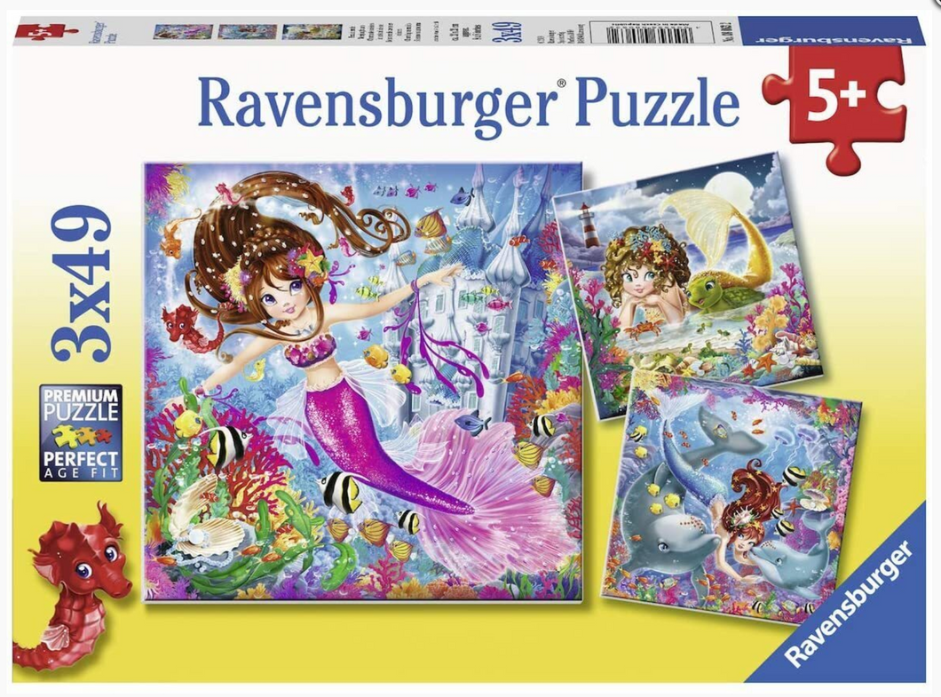 Ravensburger 3 X 49 Piece Charming Mermaids Puzzle