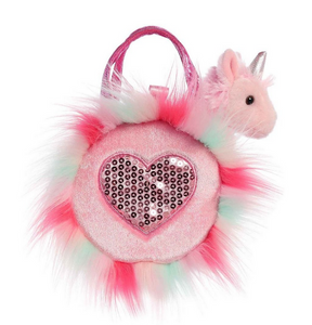 Fancy Pals Unicorn in Pink Fluffy Bag