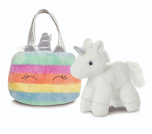 Load image into Gallery viewer, Fancy Pals Unicorn in Rainbow Unicorn Bag
