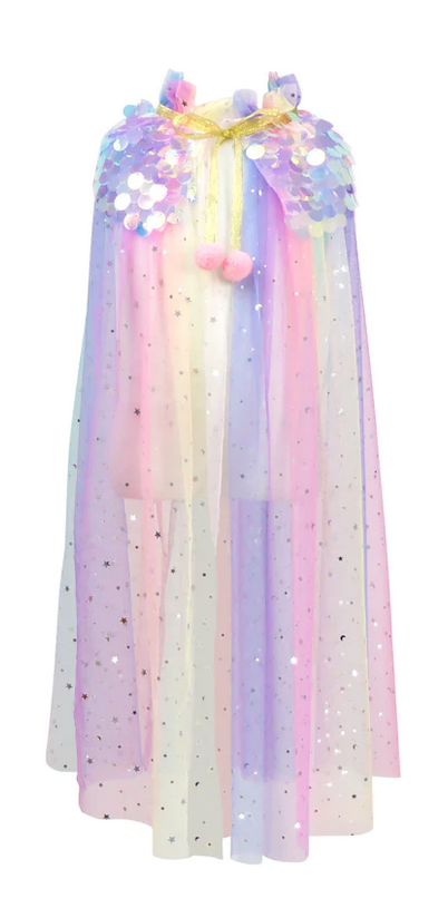 Pink Poppy Unicorn Princess Rainbow Tulle Cape