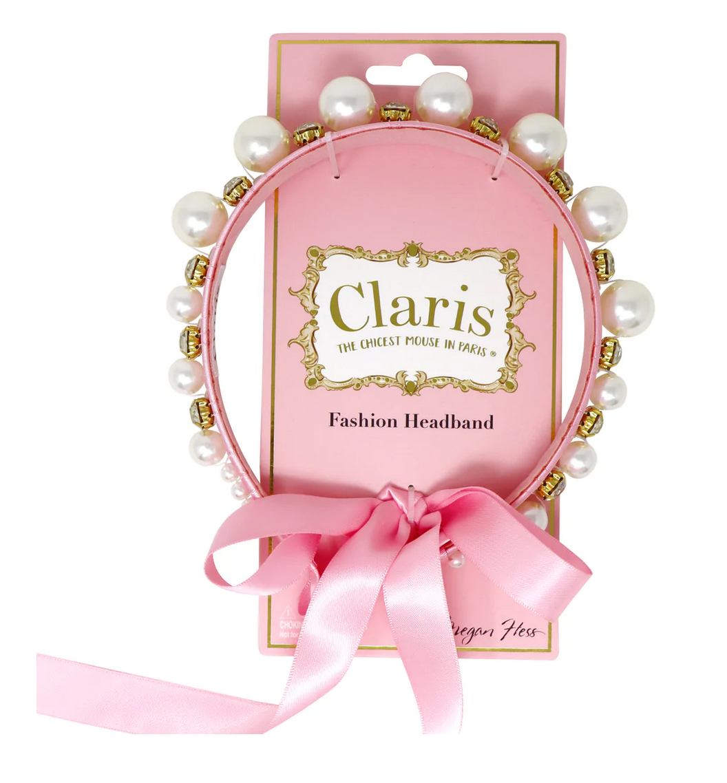 Pink Poppy Claris Headband Pearls & Jewels