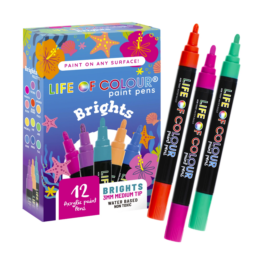 Life of Colour Brights Medium Acrylic Paint Pens