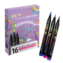 Load image into Gallery viewer, Life of Colour Essentioals Acrylic Brush Pens 16 Pack
