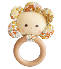 Load image into Gallery viewer, Alimrose Flower Baby Teether Rattle Sweet Marigold
