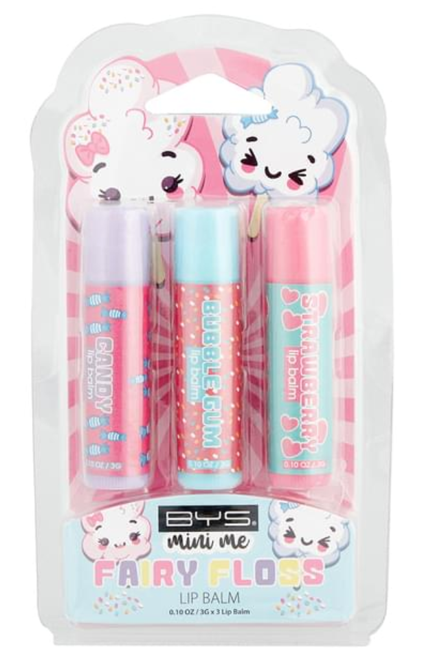 BYS Mini Me Fairy Floss Lip Balm 3 Pack Kinderplay Playthings