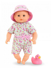 Load image into Gallery viewer, Corolle Bath Baby Coralie in Floral Playsuit 30cm/12&quot;
