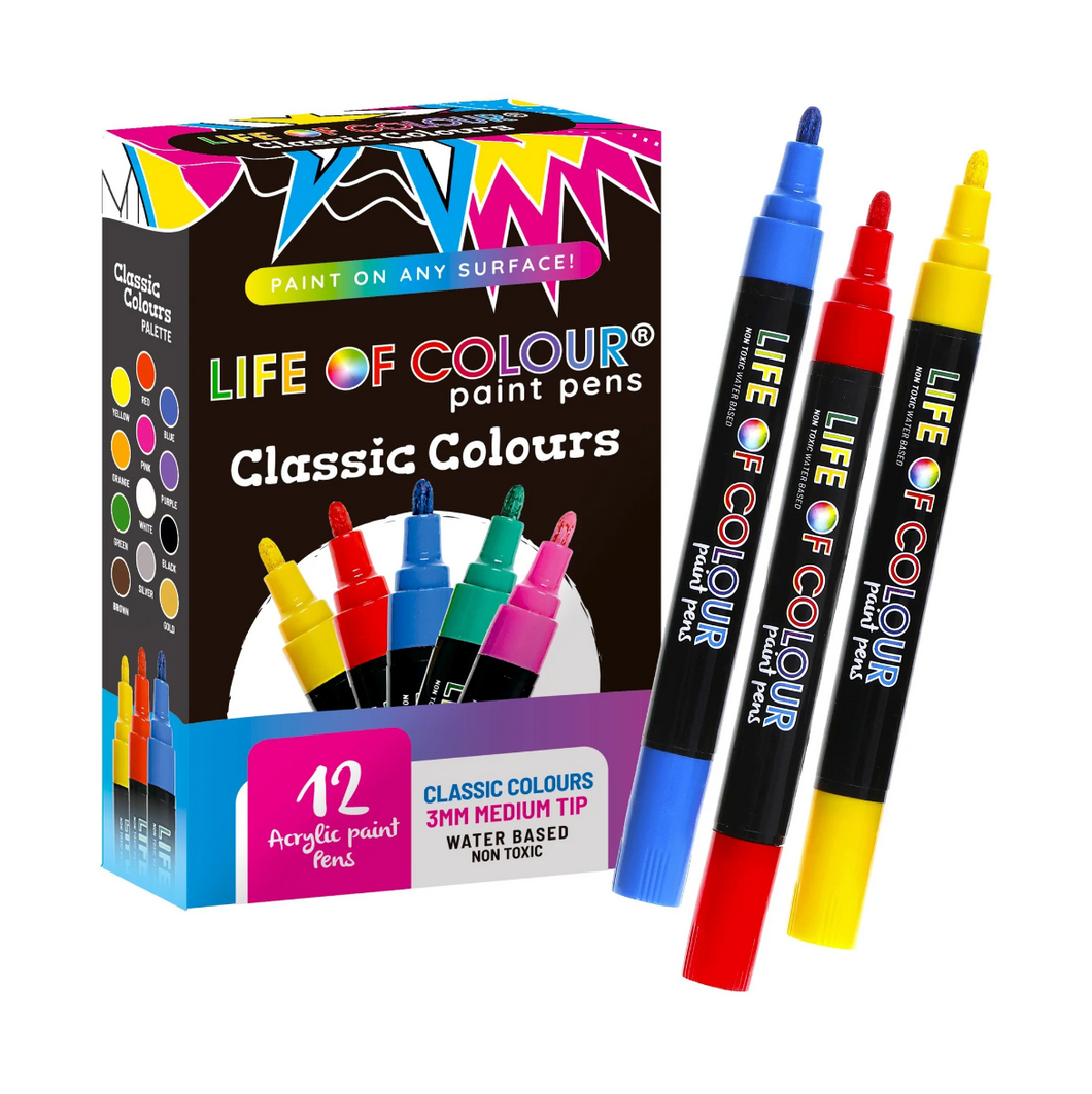 Life of Colour Classic Medium Acrylic Paint Pens