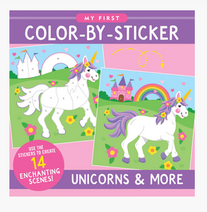 First Colour By Sticker Book Unicorns & More
