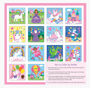 First Colour By Sticker Book Unicorns & More