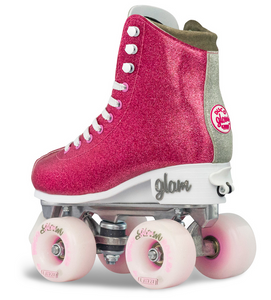 Disco GLAM Pink/Silver Roller Skates (Small j12-2)