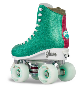 Disco GLAM Teal/ Pink Roller Skates (Small j12-2)