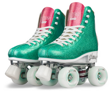 Load image into Gallery viewer, Disco GLAM Teal/ Pink Roller Skates (Medium 3-6)
