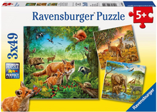 Load image into Gallery viewer, Ravensburger 3 X 49 Piece Animals of the Earth Puzzle
