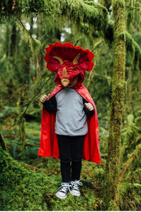 Great Pretenders Red Triceratops Hooded Cape