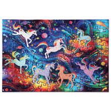 Load image into Gallery viewer, Crocodile Creek Holographic Unicorn Galaxy Puzzle - 100 Piece
