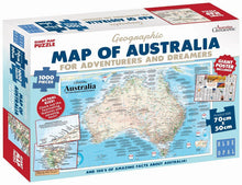 Load image into Gallery viewer, Blue Opal 1000 Piece Geographic Map of Australia Puzzle
