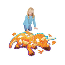 Load image into Gallery viewer, Peaceable Kingdom Floor Puzzle Triceratops
