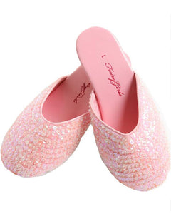 Fairy Girls Light Pink Princess Slippers - Large